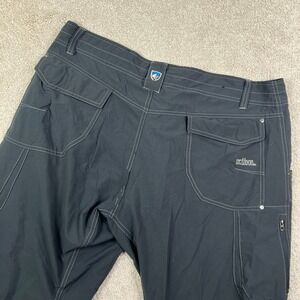 Kuhl Renegade Mens 38x22 Cargo Hiking Pants Gray Stretch Cinch Hem Outdoor Trail